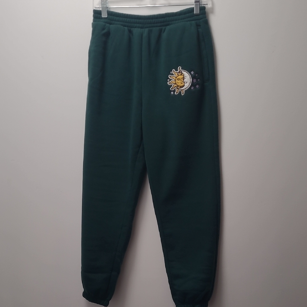 Derek Heart Forest Green Joggers with Sun Patch